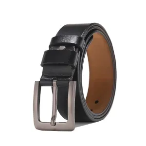 1pc Cowhide Genuine Leather Strap, Fashion Pin Buckle Leather Belts For Men