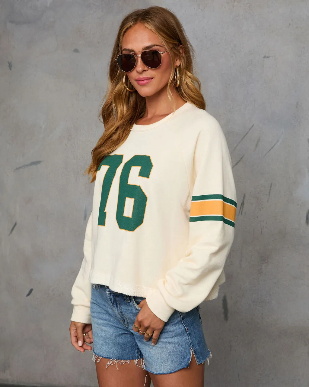 76 Jersey Long Sleeve Graphic Sweatshirt