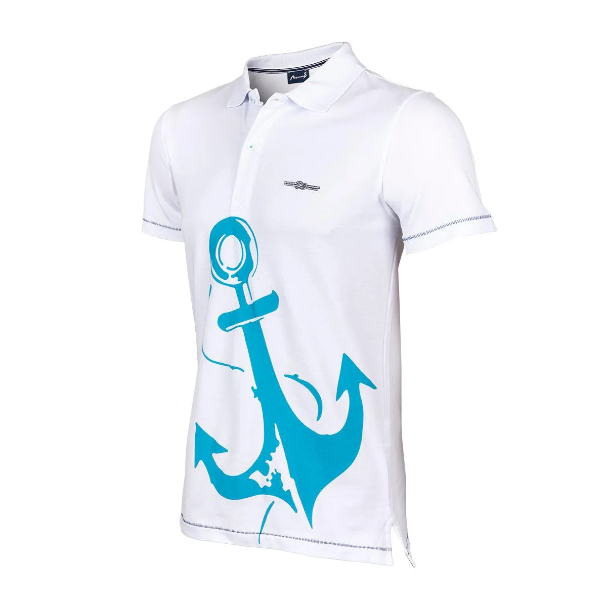 Anemoss Marine Men's Polo Collar T-shirt, Short Sleeve Golf Tennis