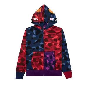 BAPE Crazy Shark Double Zip Oversized Sweatshirt, Multicolor