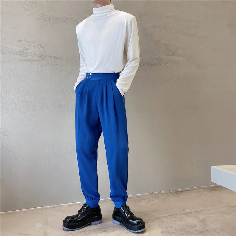 Basic Solid Color Casual Pants