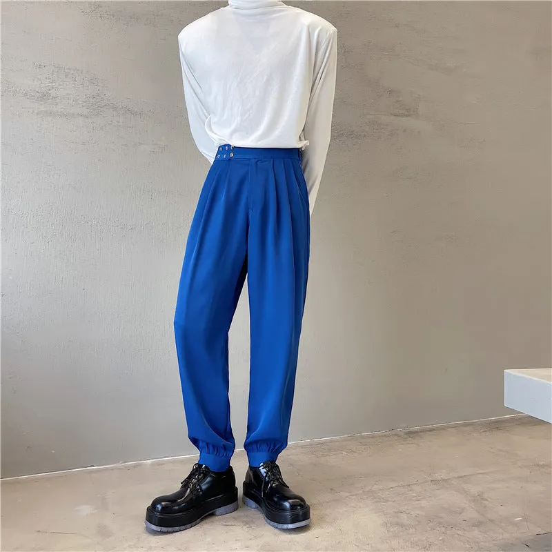 Basic Solid Color Casual Pants