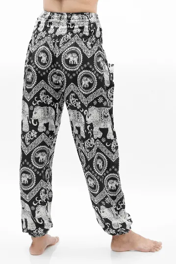 Black ELEPHANT Pants Women Boho Pants Hippie Pants Yoga