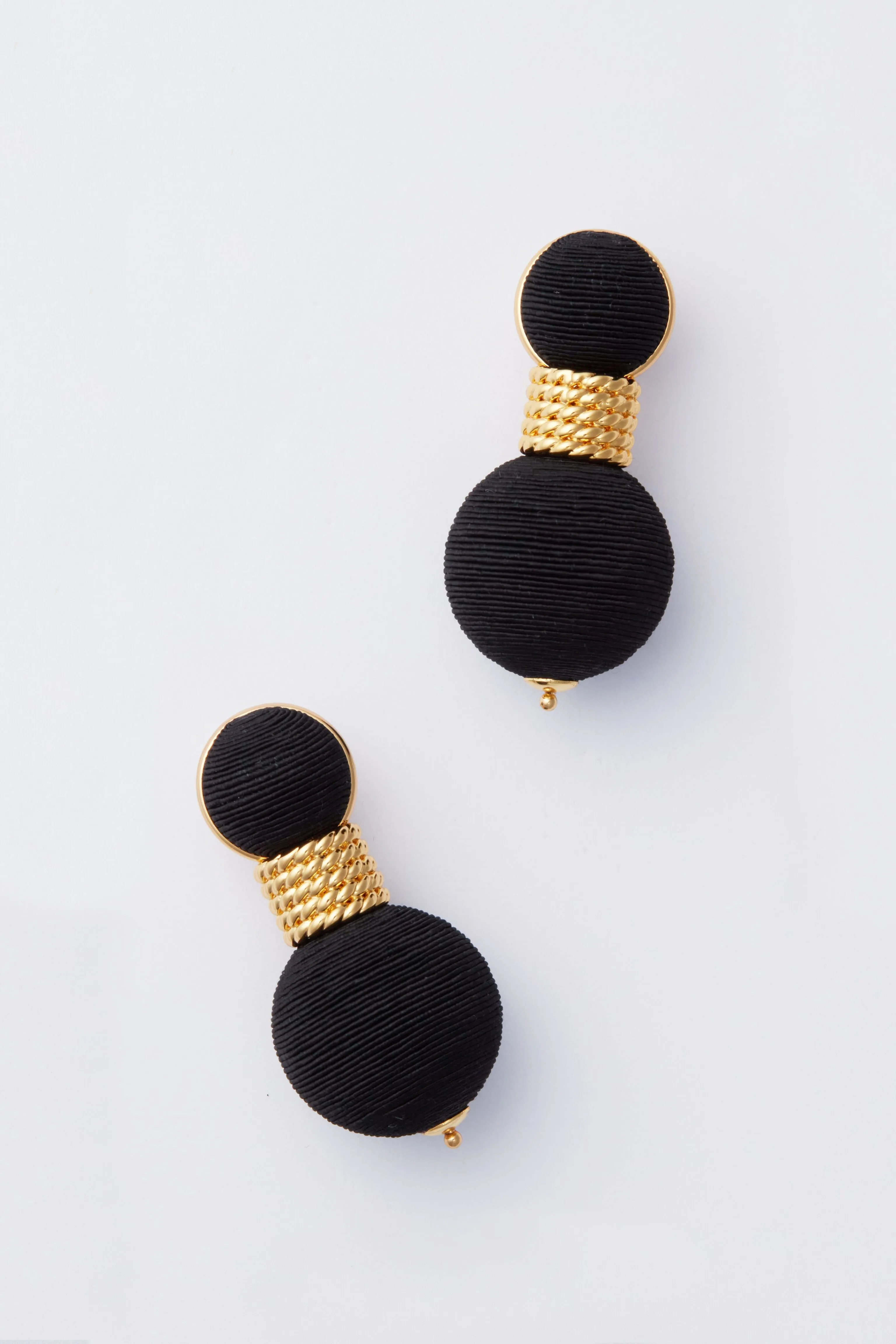 Black Silk Geneva Earrings