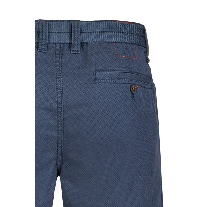 Blue Chino Bermuda Shorts   Belt with Print 697570 1217 45