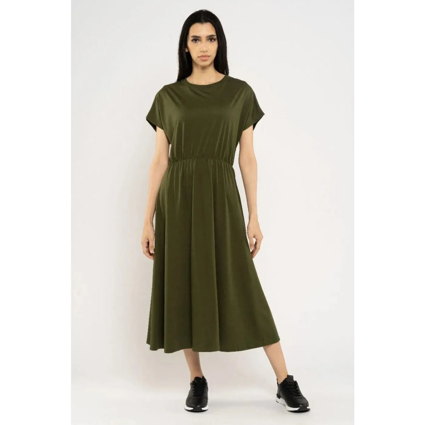 Blueage Green Flowy Midi Dress