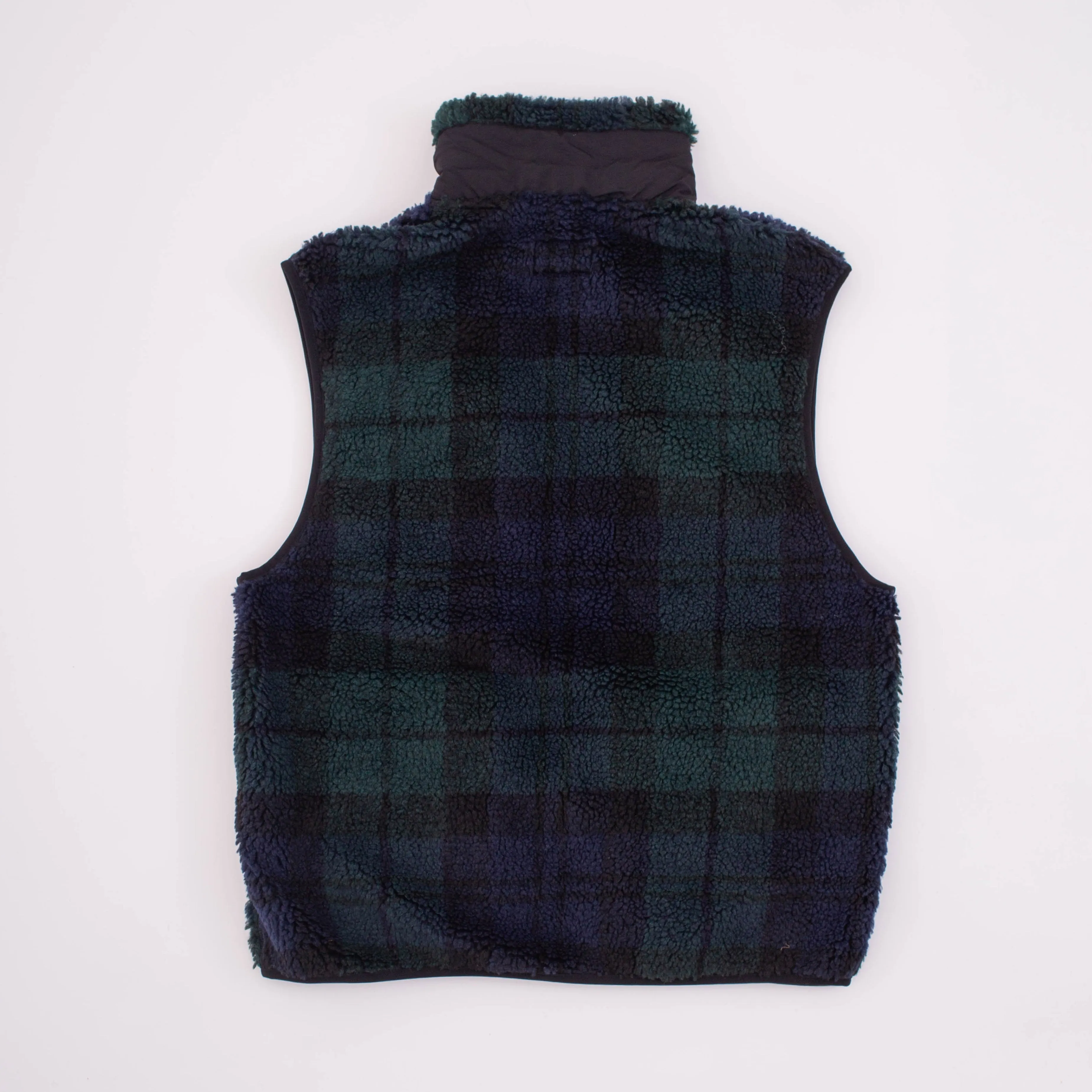 BOA SHERPA FLEECE VEST - GREEN / BLACK