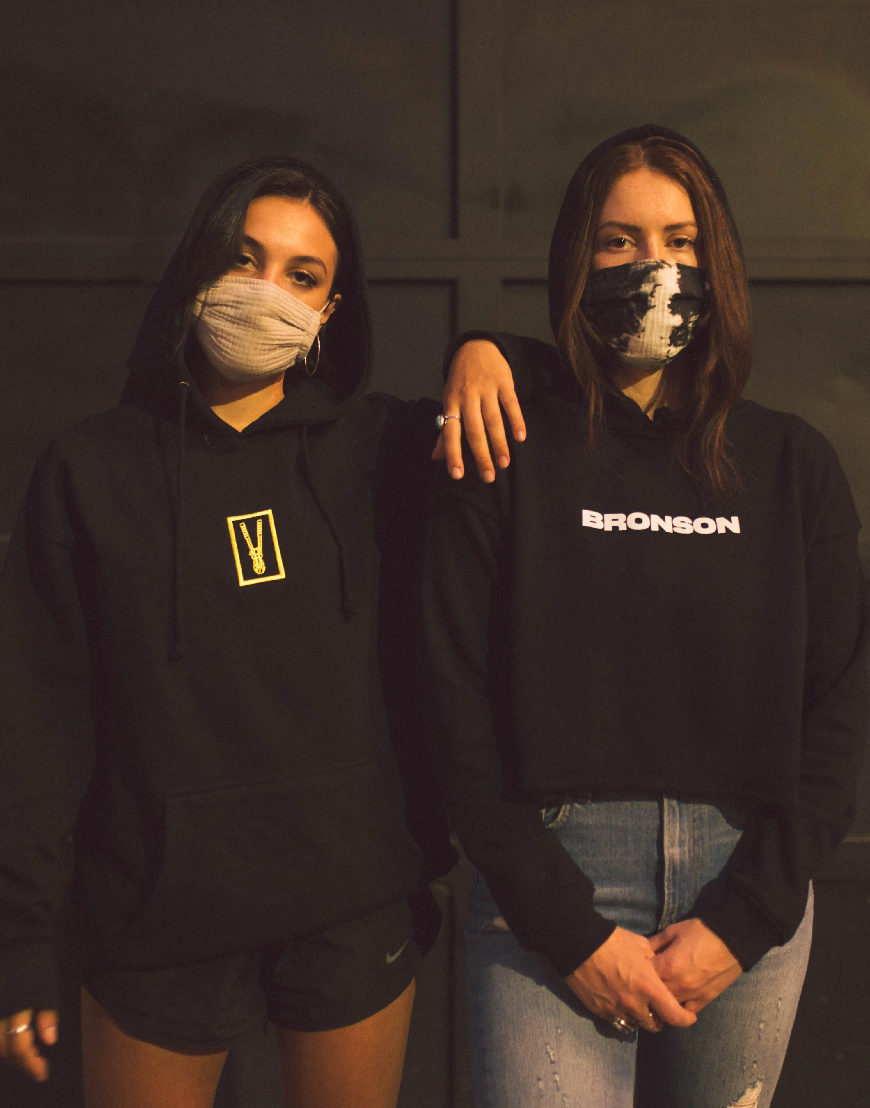 BRONSON Embroidered Hoodie / Black