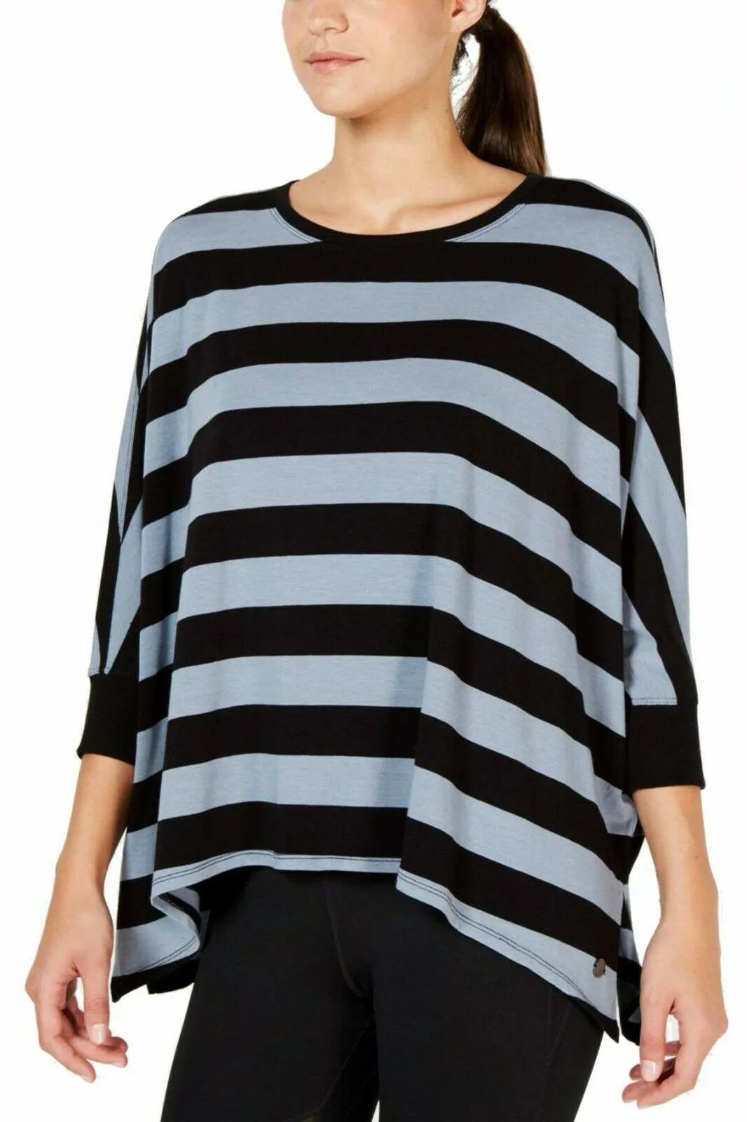 Calvin Klein Rugby-Striped Relaxed Dolman-Sleeve Top