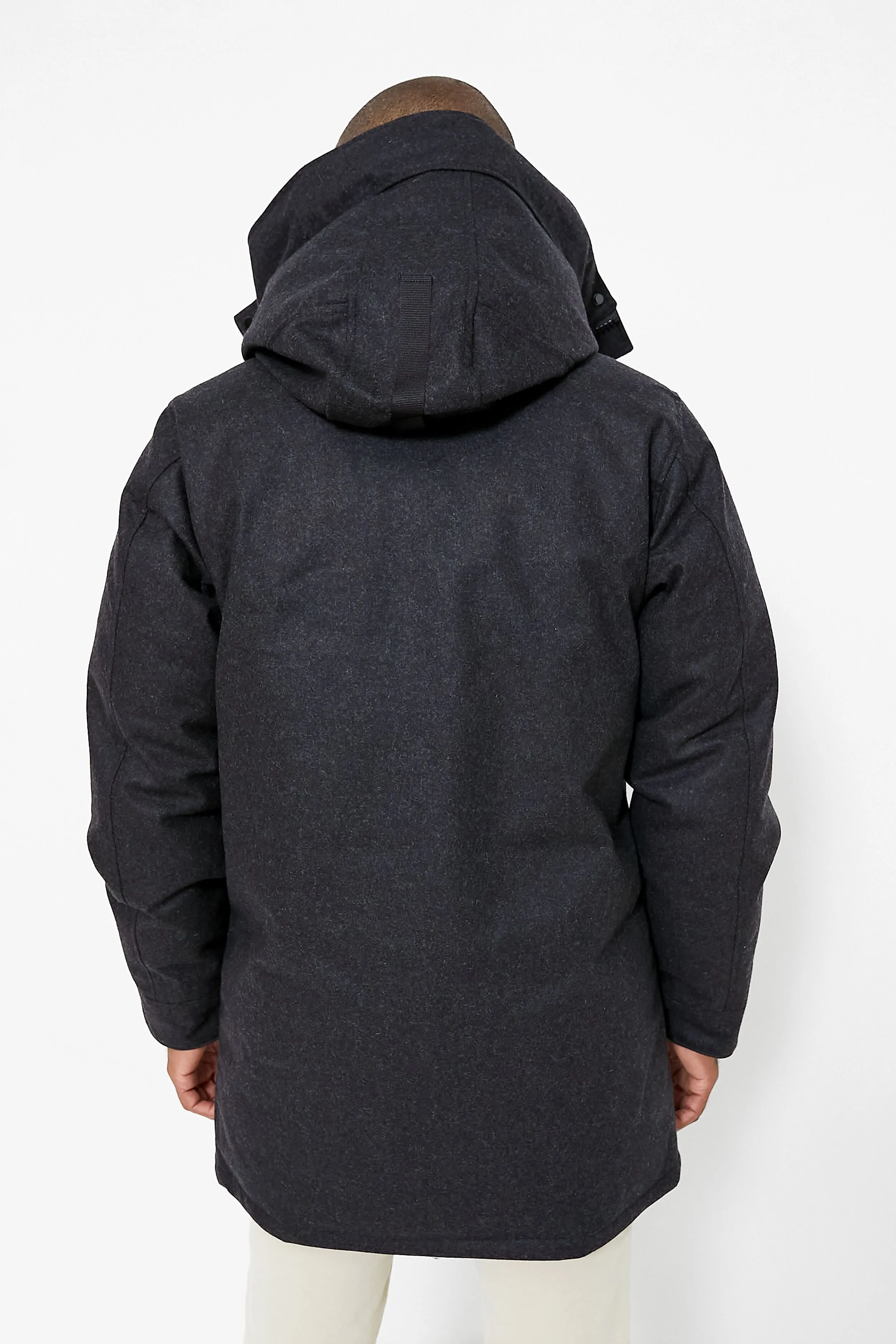 Carbon Melange Wool Reskill Langford Parka