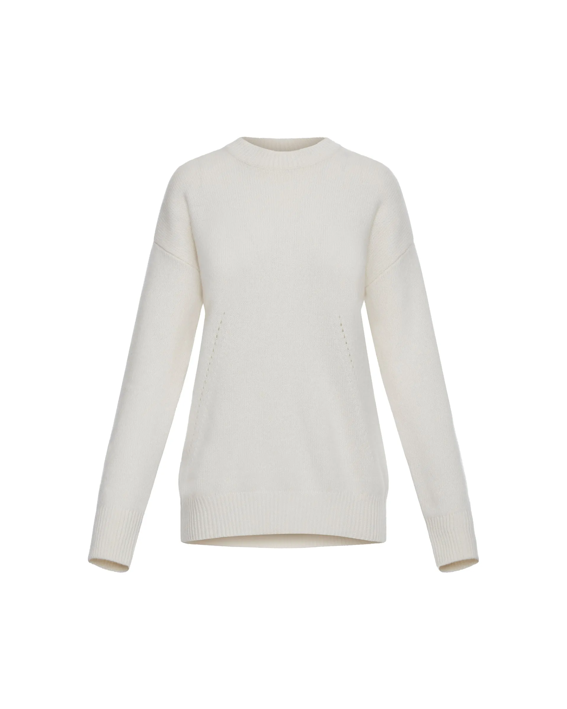 Chunky Ribbed Sweater in Merino Wool | Ivory