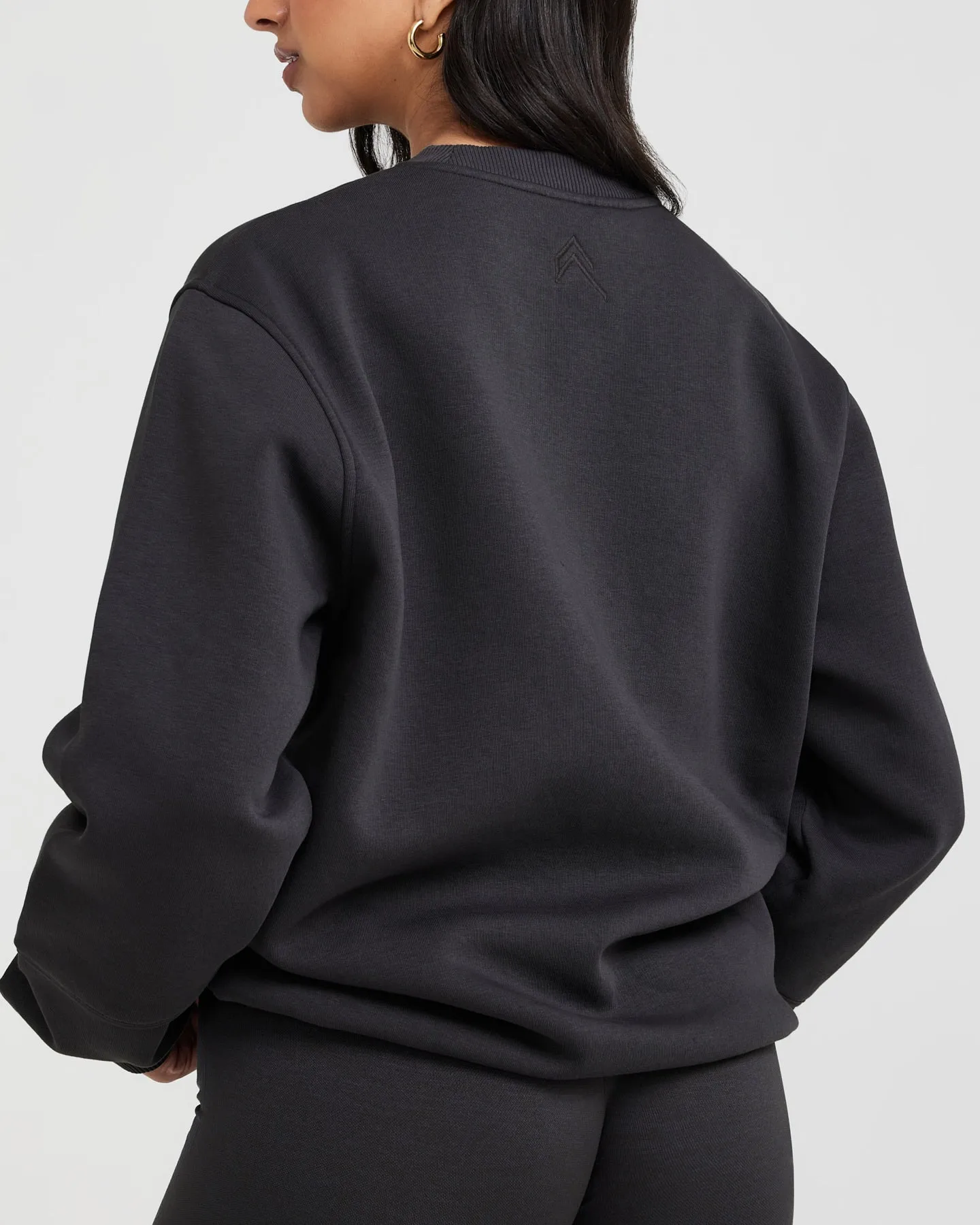 Classic Lounge Oversized Crew Neck | Coal