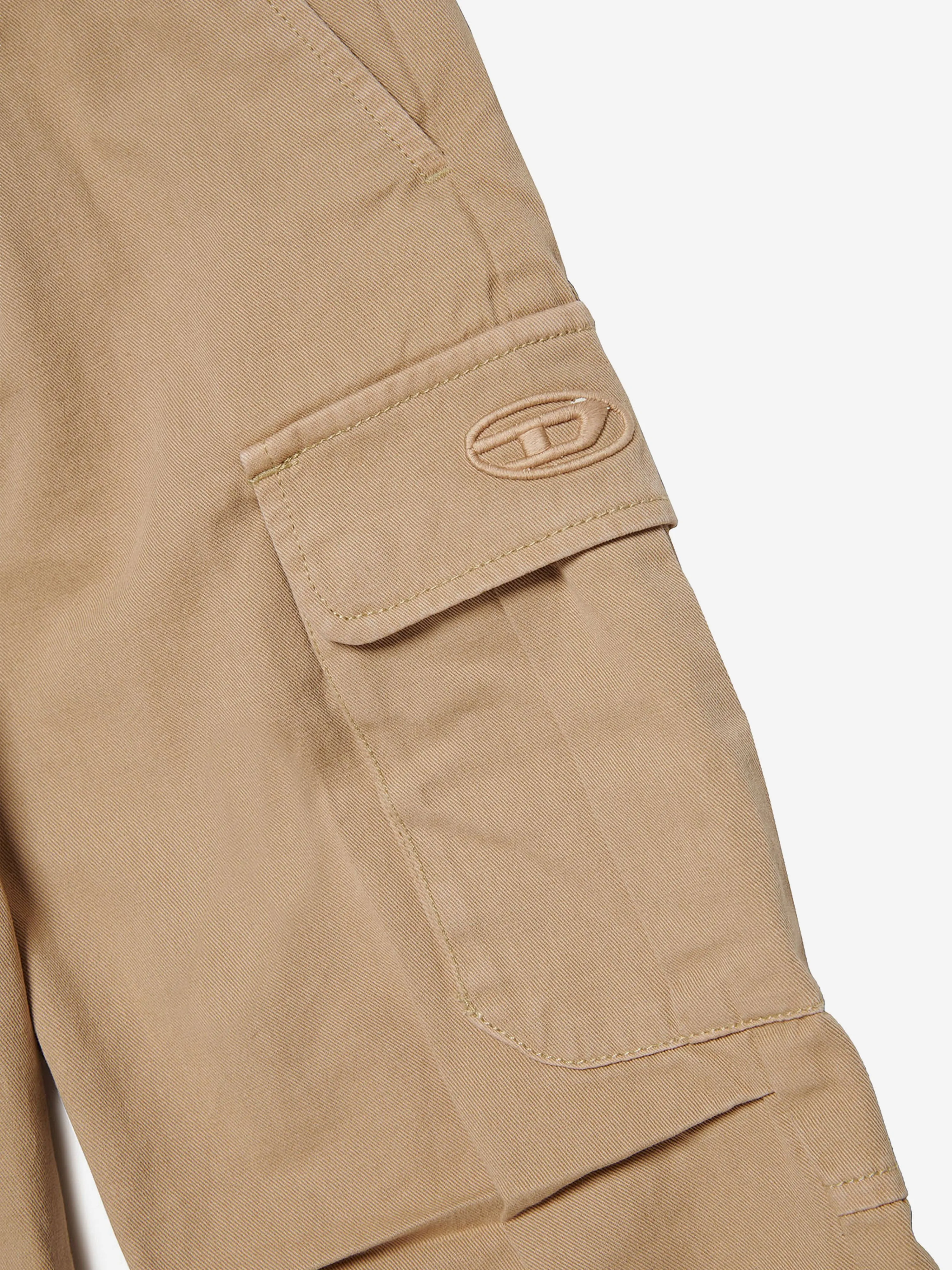 Diesel Boys Cargo Trousers in Beige