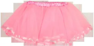 ella's tutus girls' pink multi-layer skirt with satin trim Case of 12