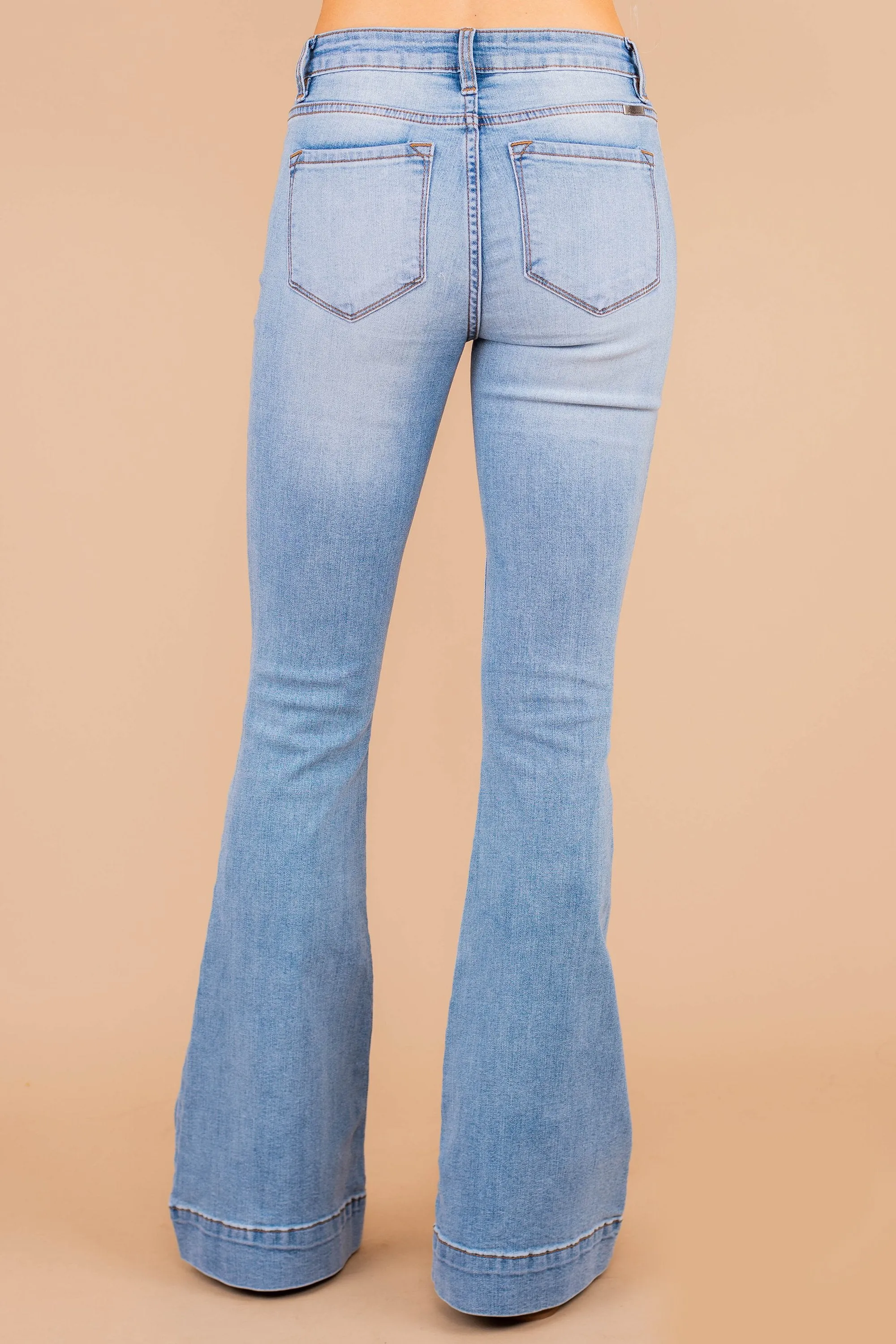 Embrace The Past Light Wash Flare Jeans