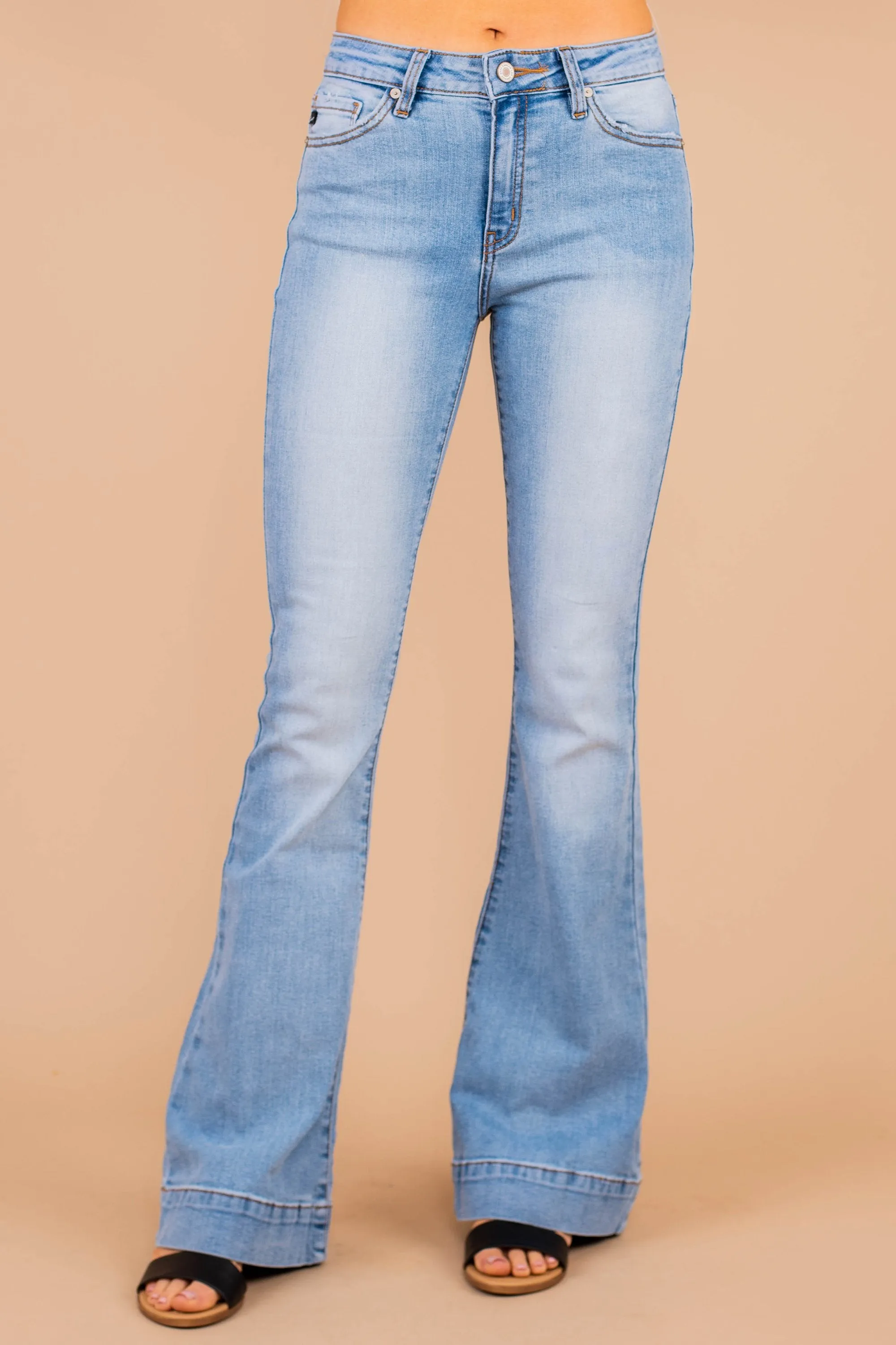 Embrace The Past Light Wash Flare Jeans