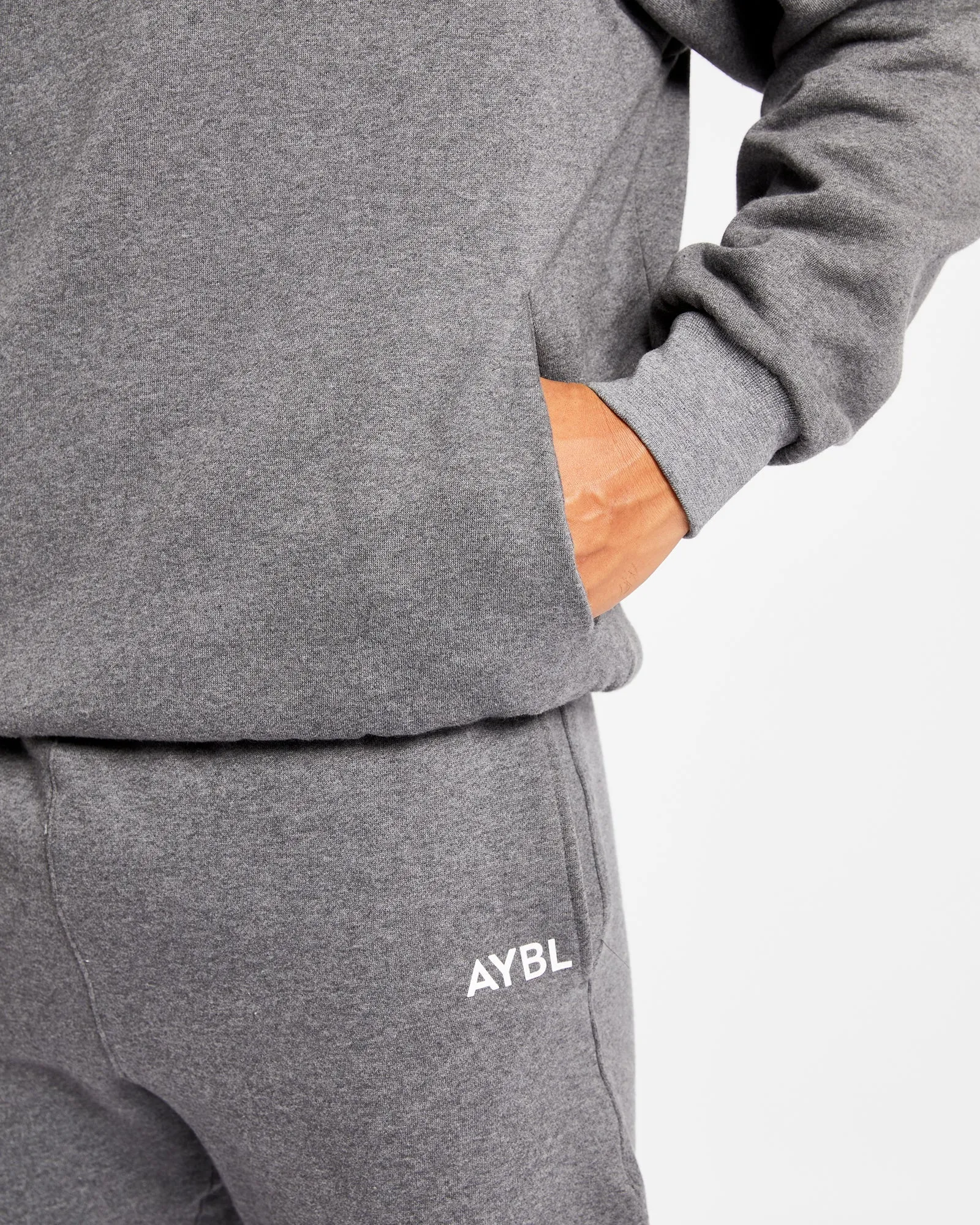 Essential Oversized Hoodie - Charcoal Marl