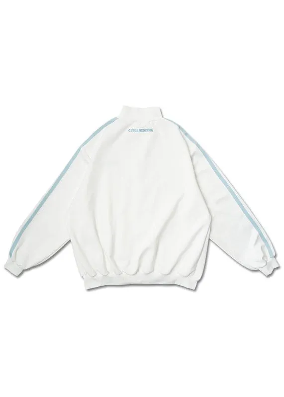 Game Over White Jersey Oversized Jacket