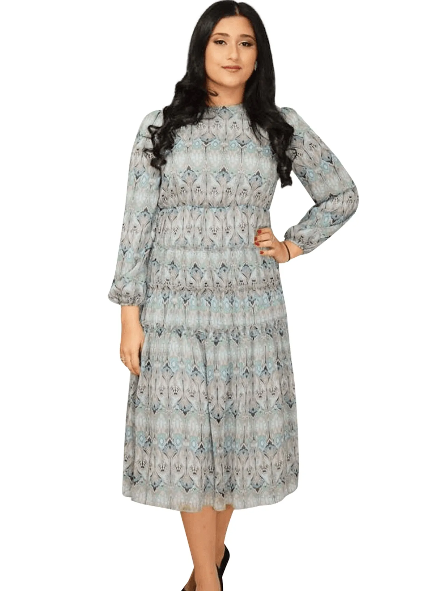 Harriet & Mary Smocked Print Dress