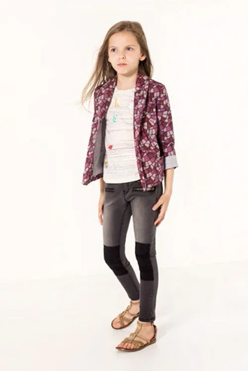 IKKS Grey Patch Girls Jeans