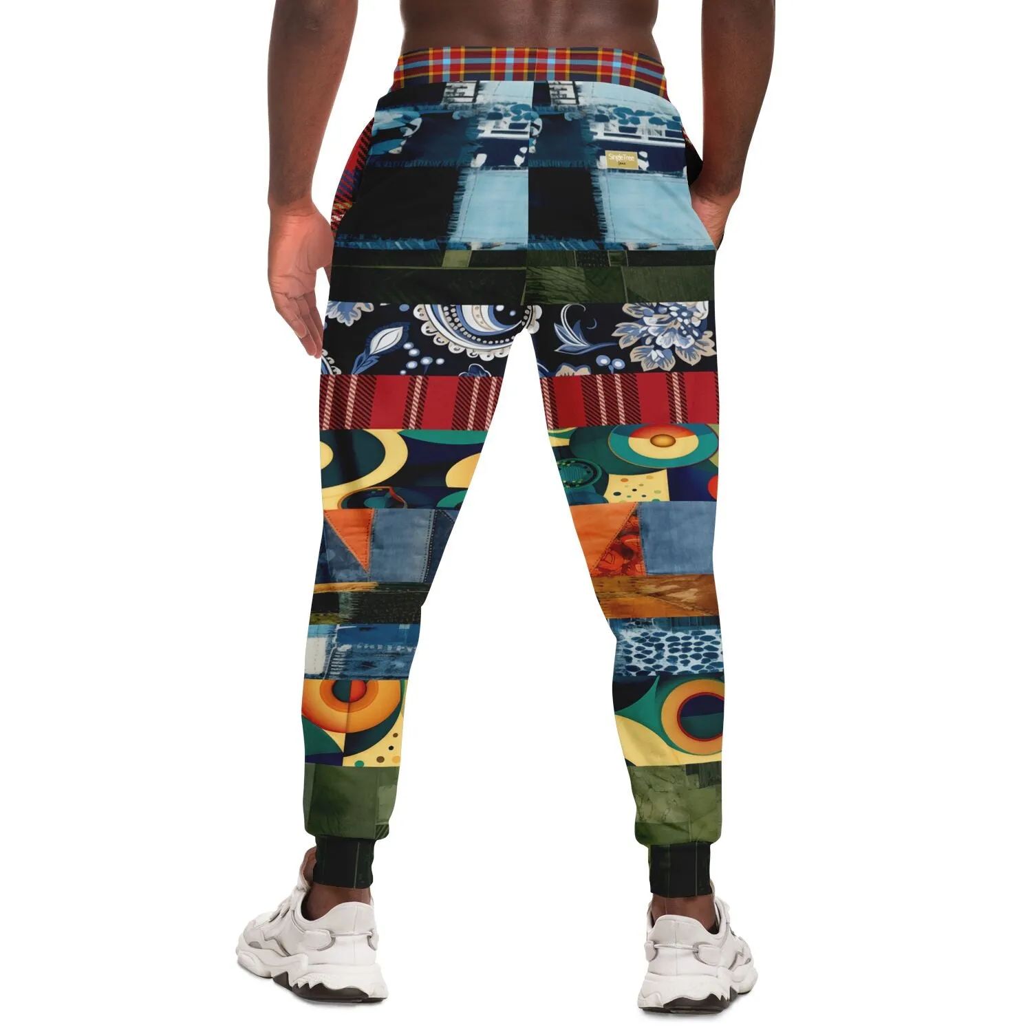 Kabuki Theater Girl Patchwork Print Eco-Poly Unisex Joggers