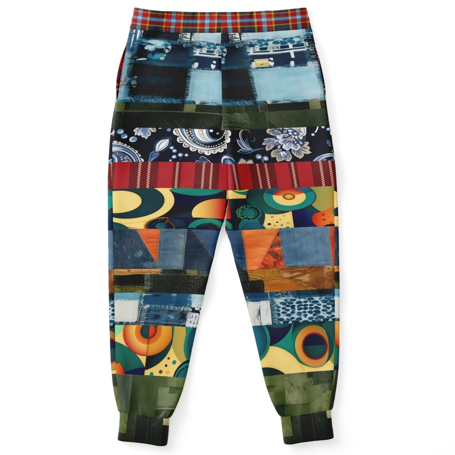 Kabuki Theater Girl Patchwork Print Eco-Poly Unisex Joggers