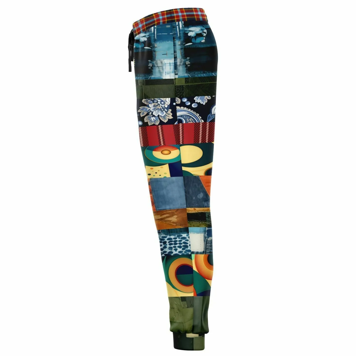 Kabuki Theater Girl Patchwork Print Eco-Poly Unisex Joggers