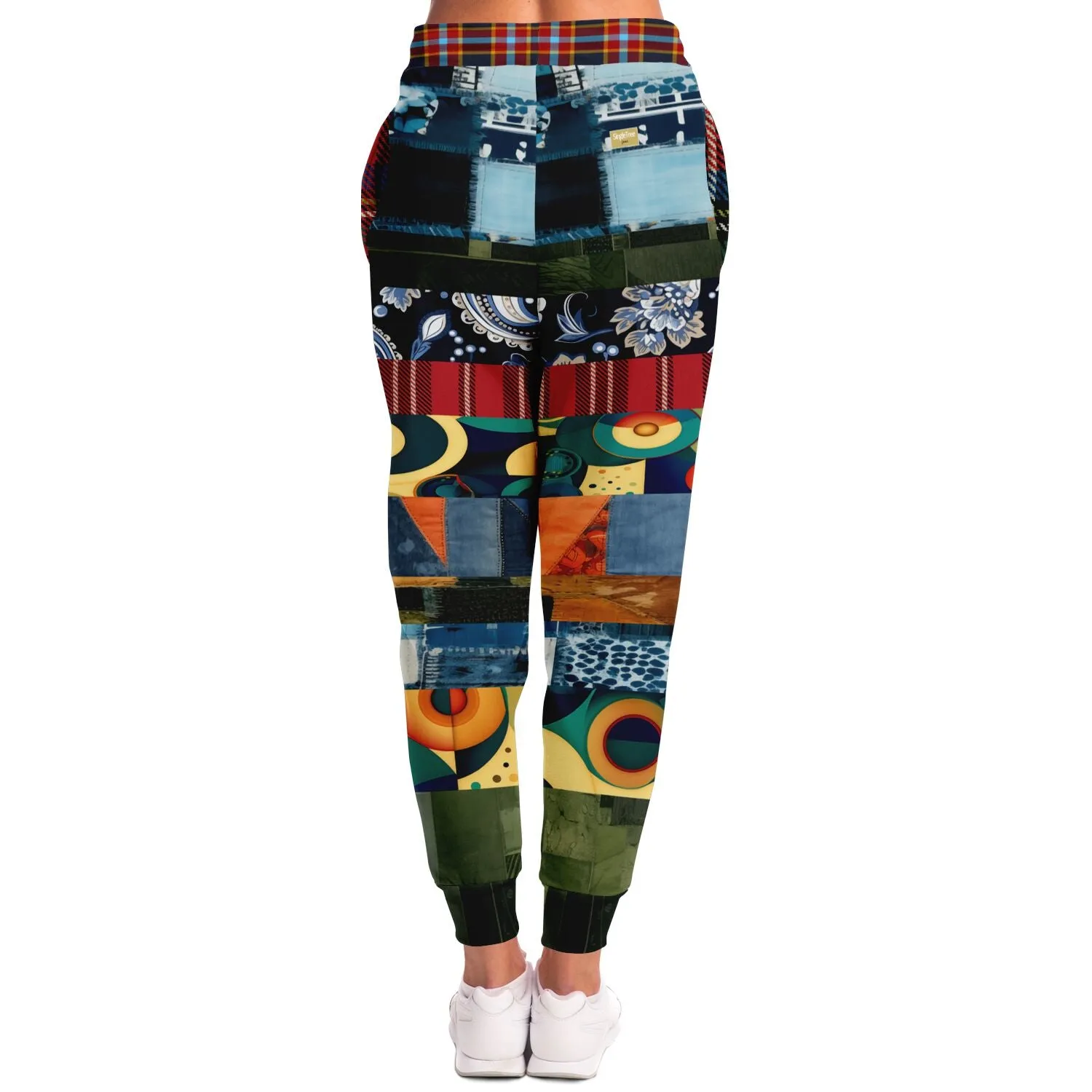 Kabuki Theater Girl Patchwork Print Eco-Poly Unisex Joggers