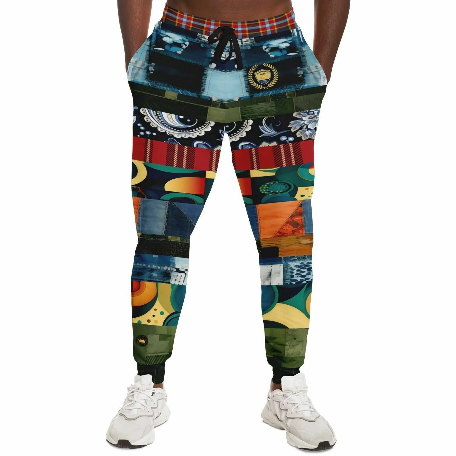 Kabuki Theater Girl Patchwork Print Eco-Poly Unisex Joggers