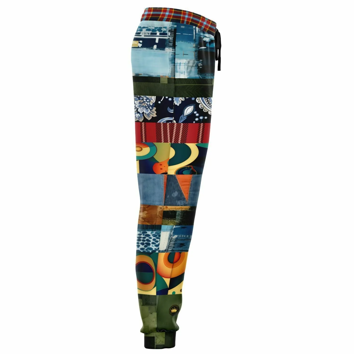 Kabuki Theater Girl Patchwork Print Eco-Poly Unisex Joggers