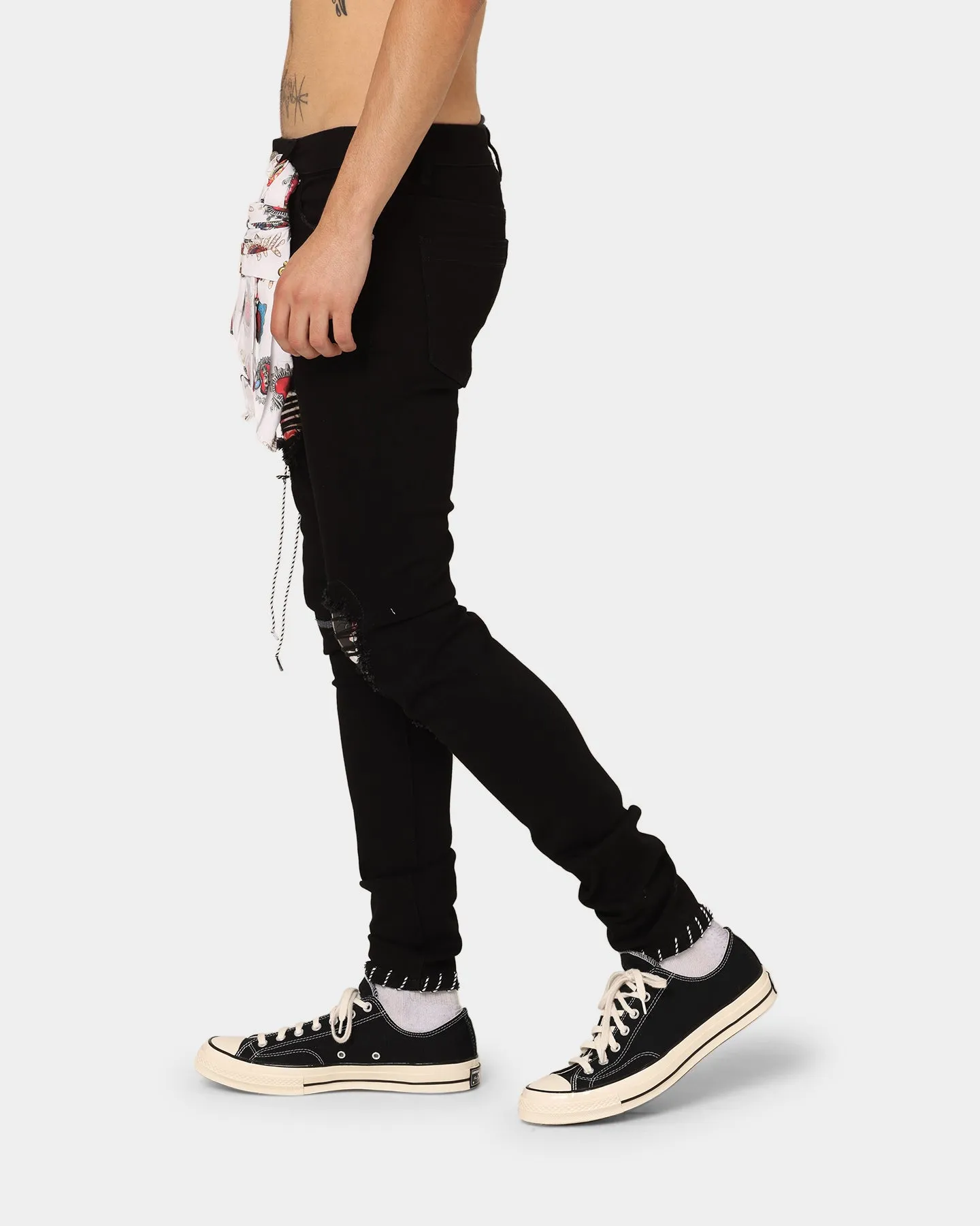 Lifted Anchors Lovell Patch Denim Jeans Black