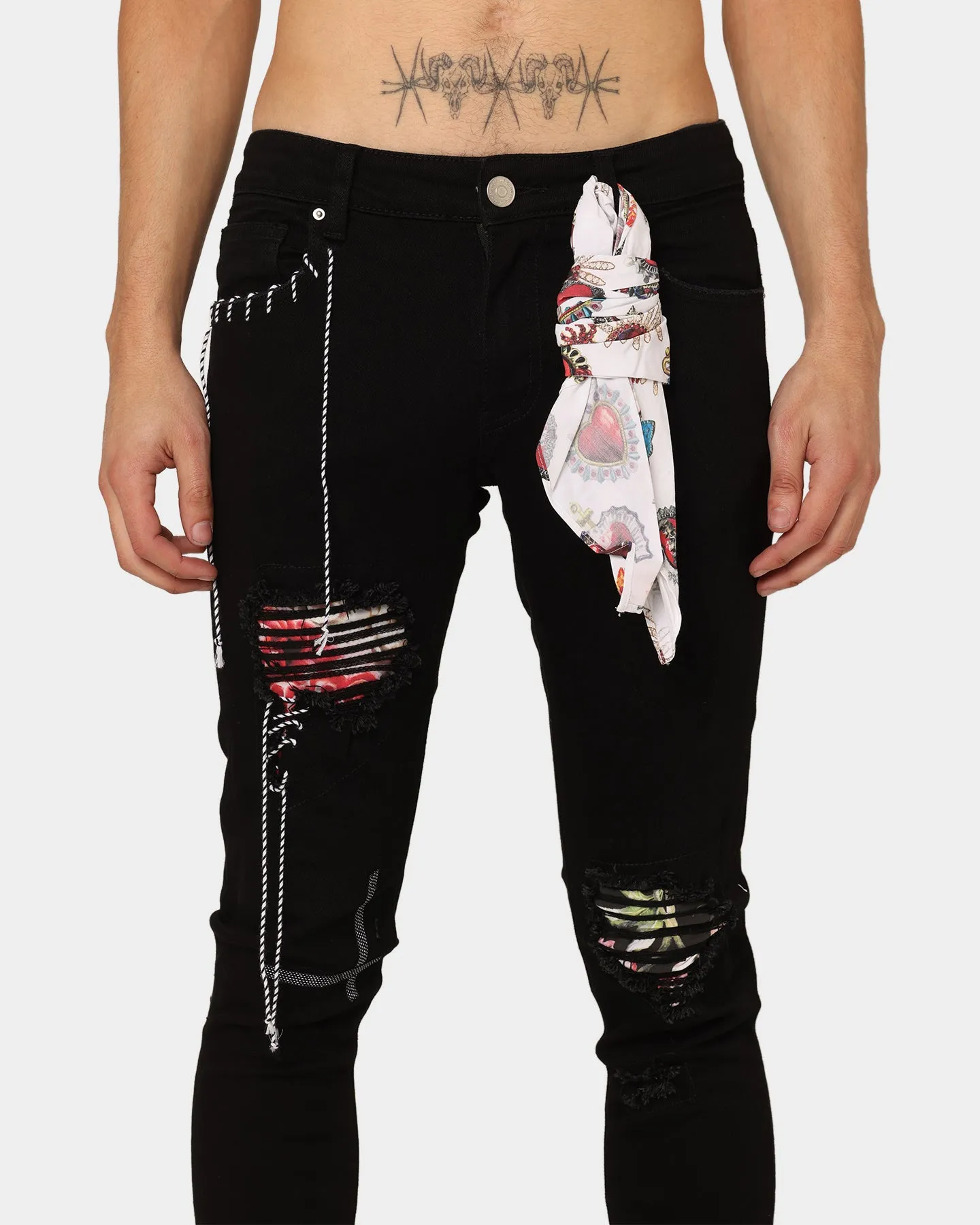 Lifted Anchors Lovell Patch Denim Jeans Black