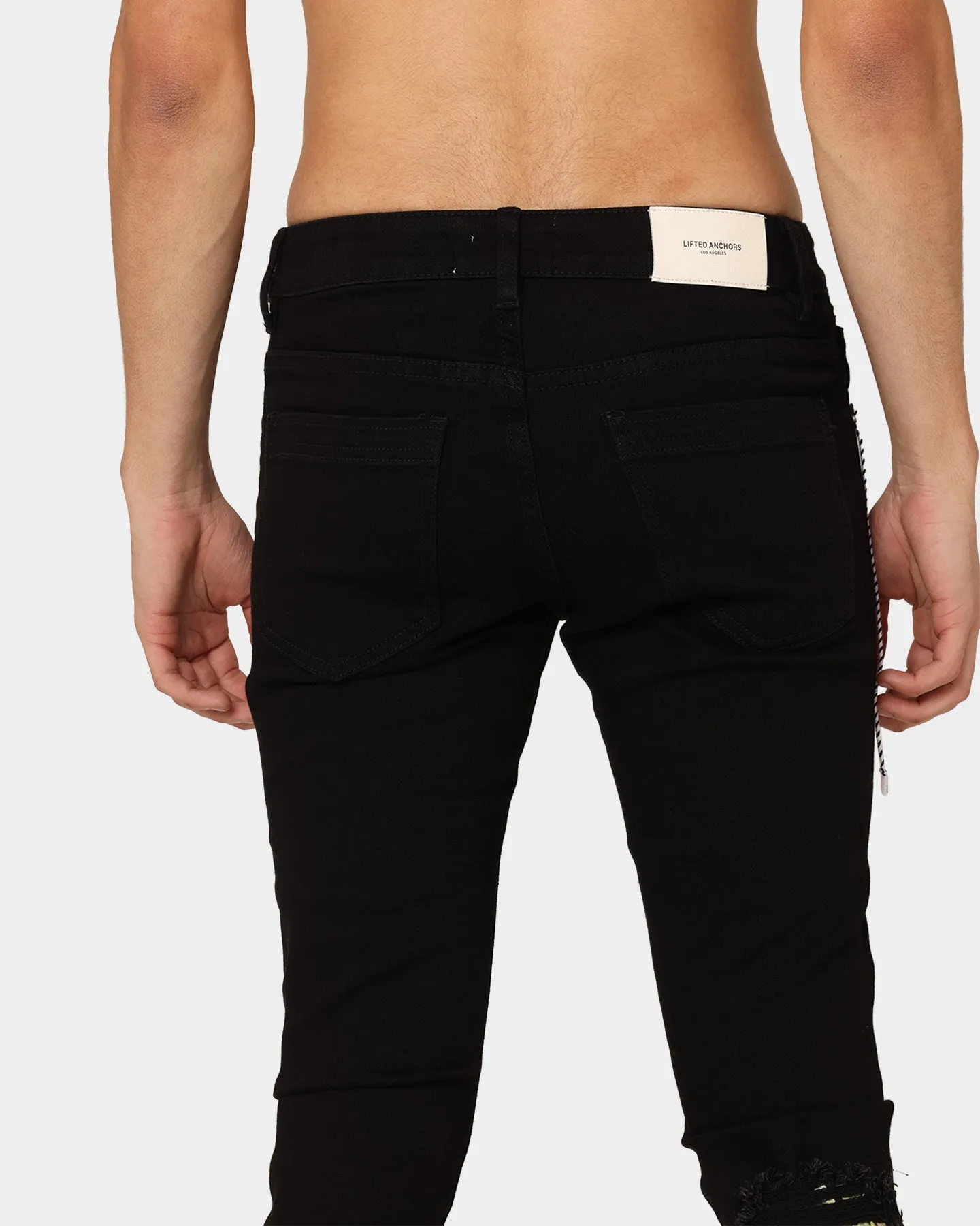 Lifted Anchors Lovell Patch Denim Jeans Black