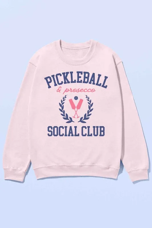 PICKLEBALL AND PROSECCO OVERSIZED SWEATSHIRT