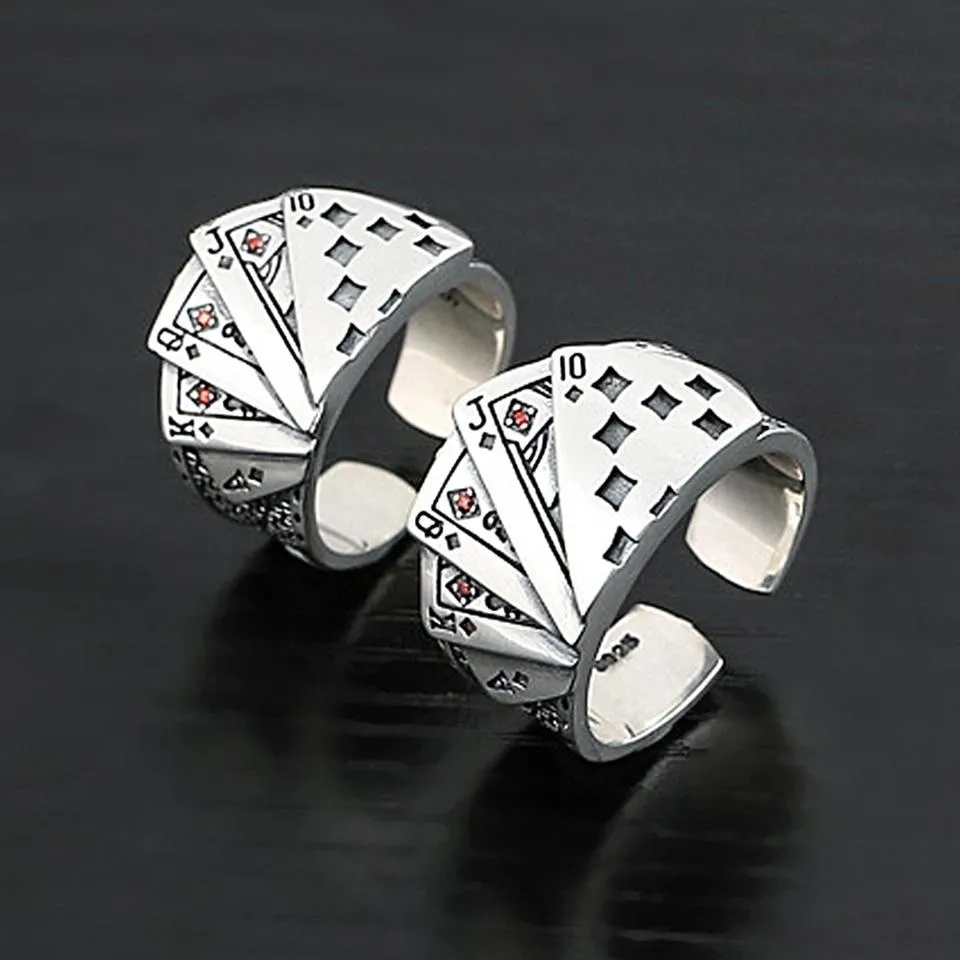 Playing Card Resizable Ring Fashion Trendy Jewelry