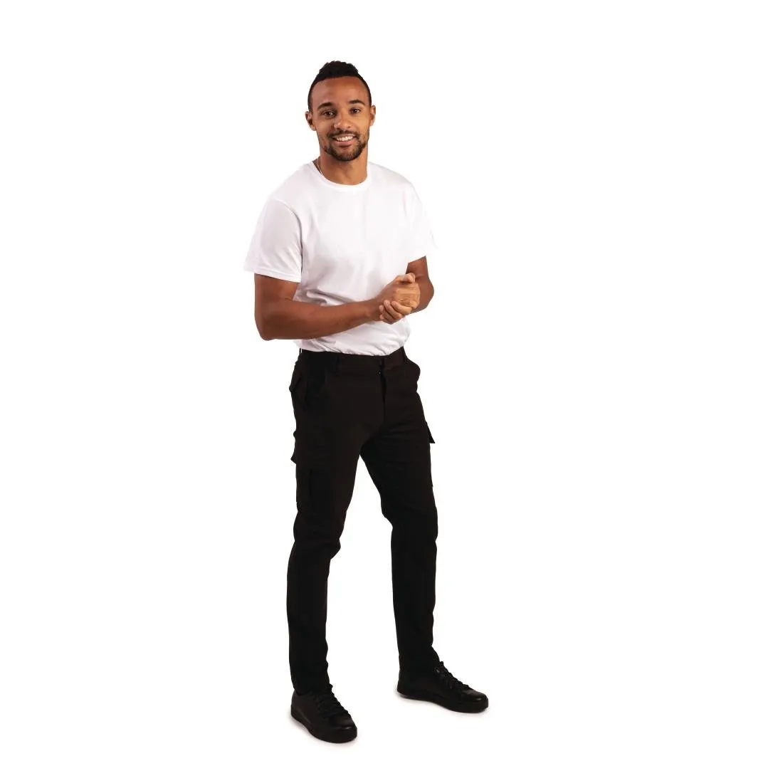 Portwest Stretch Slim Combat Trousers Black 40 - BB463-40