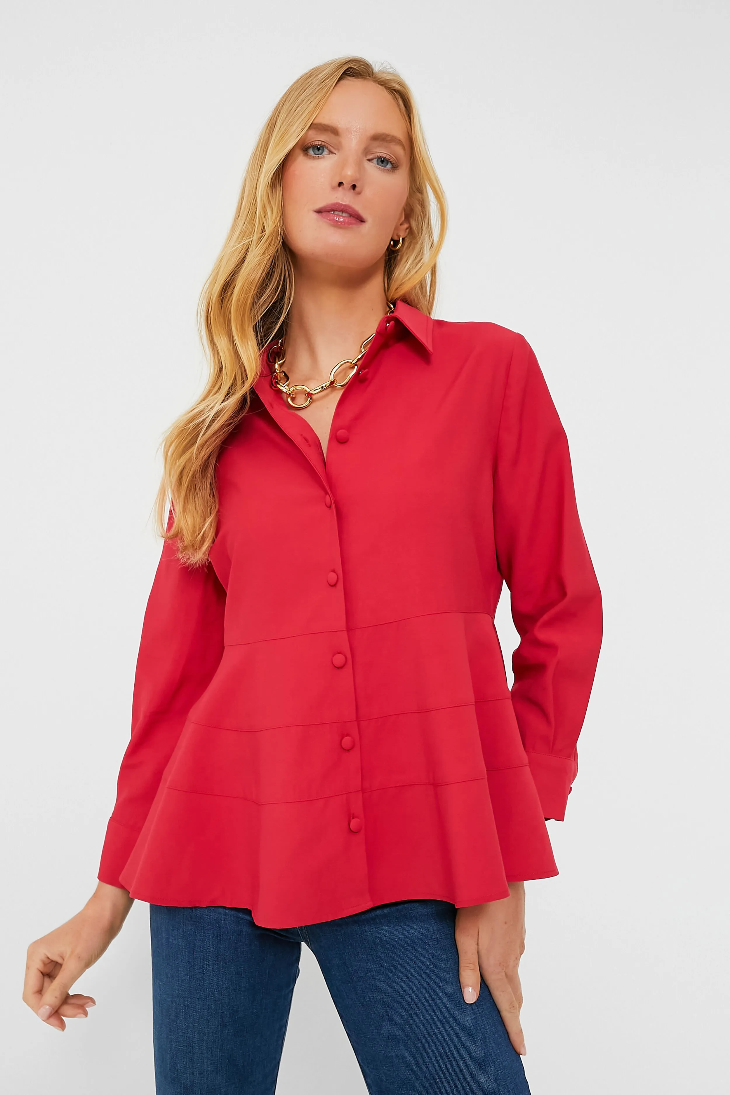 Red Ashlen Blouse