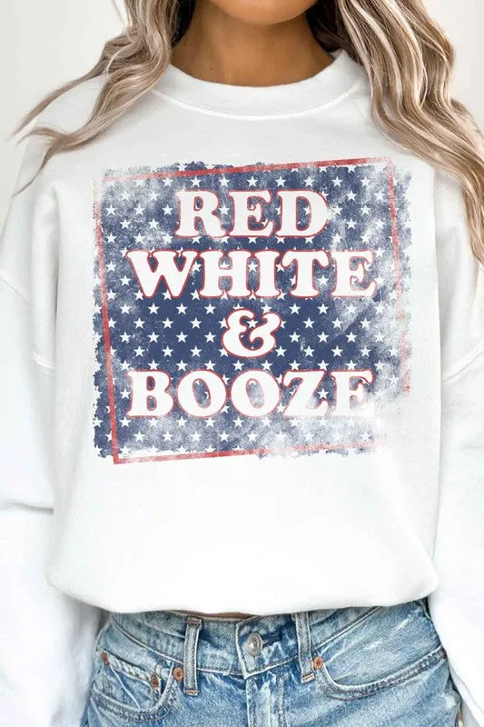 RED WHITE AND BOOZE USA OVERSIZED SWEATSHIRT