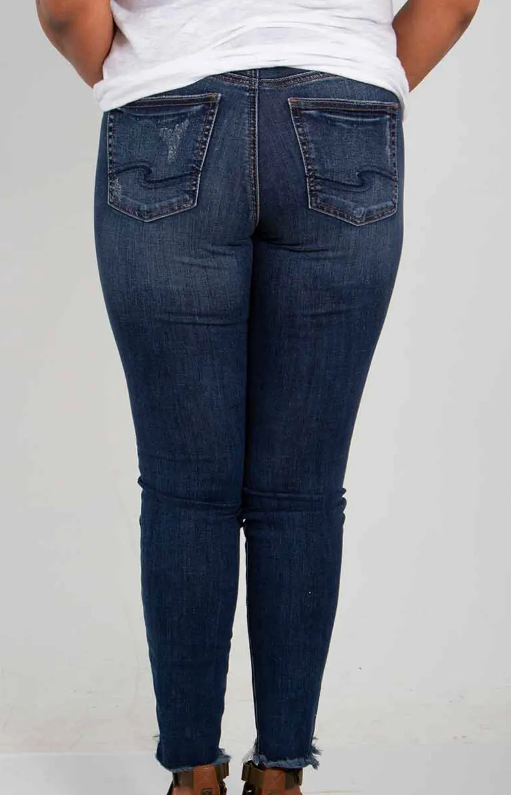 Silver Suki Distressed Plus Size Skinny Jean