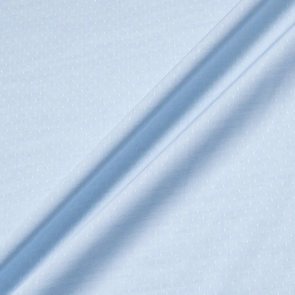 Soft Blue 'Dash' Jacquard Shirting Cotton