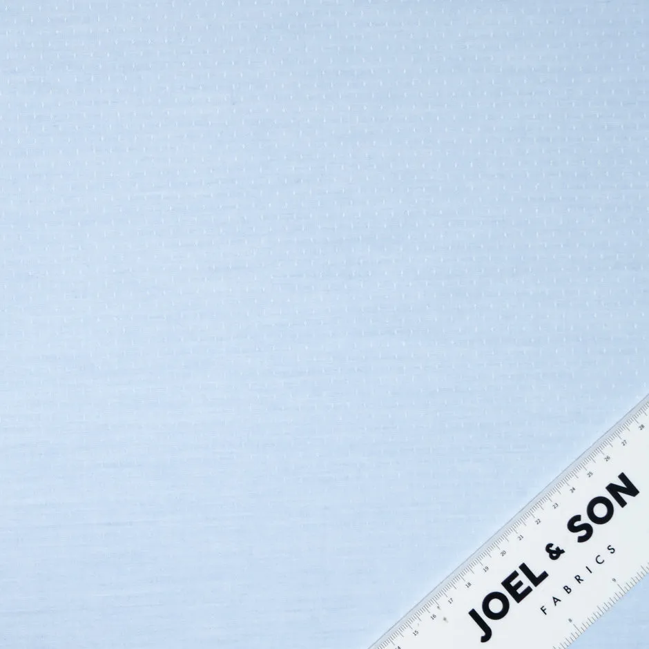 Soft Blue 'Dash' Jacquard Shirting Cotton