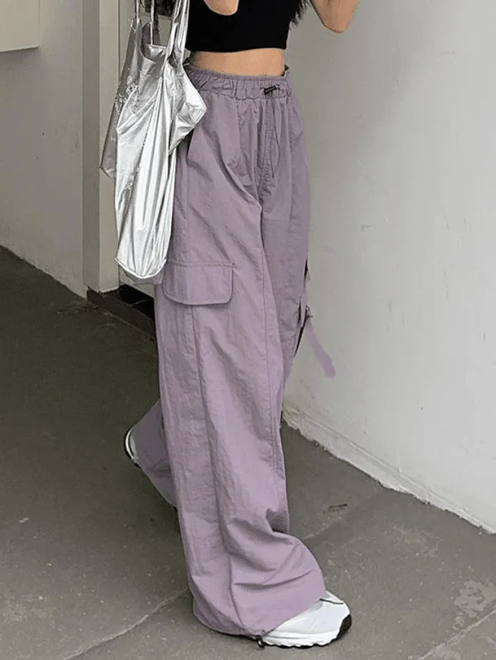 Street Parachute Wide Leg Pants