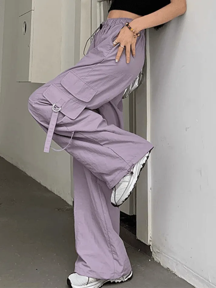 Street Parachute Wide Leg Pants