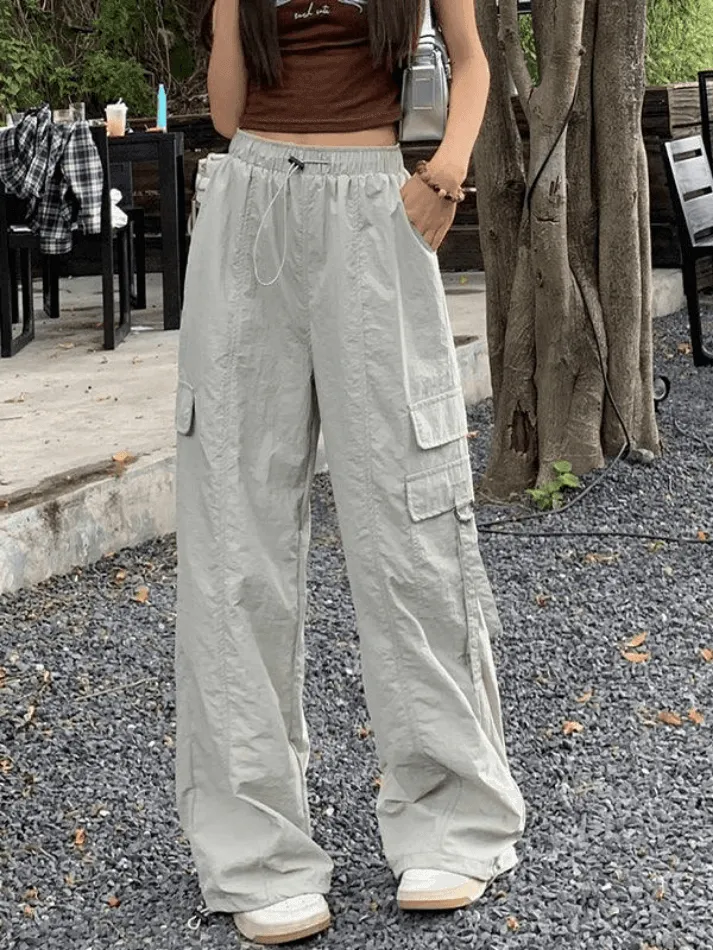 Street Parachute Wide Leg Pants