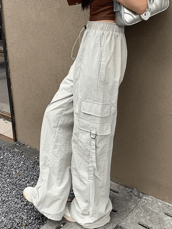 Street Parachute Wide Leg Pants