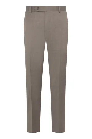 Tan Smart Wool Trousers